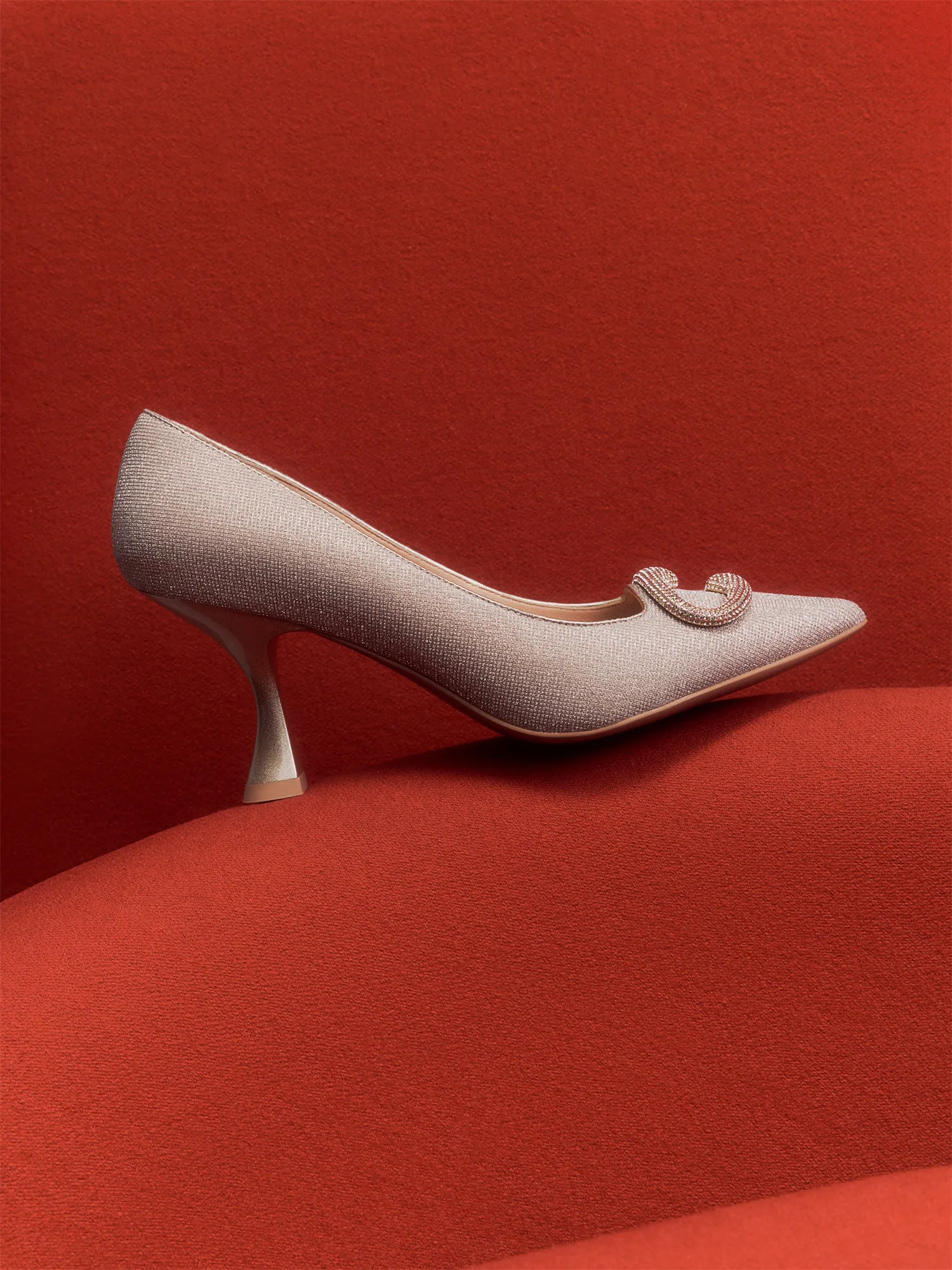 EP YAYING Auspicious Full-Diamond High-Heeled Shoes